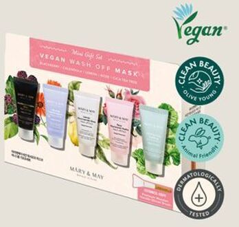 Vegan Wash Off Mask Mini Gift Set 5 pcs