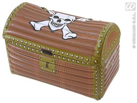 Vegaoo "Opblaasbare piratenkoffer - Feestdecoratievoorwerp - One size"