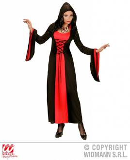 Vegaoo "Rood en zwart gravin kostuum met capuchon voor vrouwen - Verkleedkleding - Medium"
