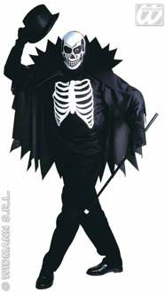 Vegaoo "Skeletten kostuum met cape voor volwassenen Halloween  - Verkleedkleding - Medium"