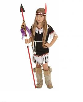 Vegaoo "Zwart indianen kostuum voor meisjes  - Kinderkostuums - 104/110"