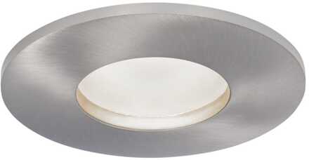 Vegas - LED platte inbouwspots met lage inbouwdiepte 60mm - 3,8 Watt 270 Lumen - 6000K Daglicht wit - GU10 LED Module - Dimbaar - Rond - IP44 voor badkamer, buiten en binnen - RVS