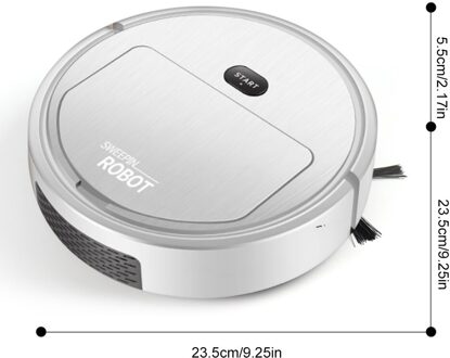 Vegen Dweilen Robot Stofzuiger Voor Thuis Auto Dust Steriliseren Zuig Smart Geplande Rustige Mini Cleaning Robot wit