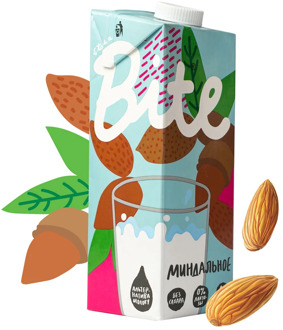 Vegetable drink bite "almond" 6 pcs/1L byte