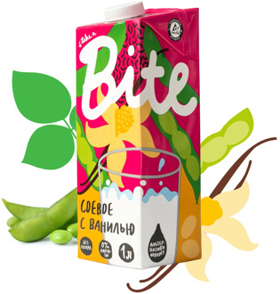 Vegetable drink bite "soy with vanilla" 6 pcs/1L bytes