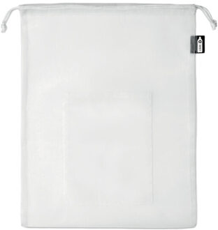 Veggie rpet trekkoordzak van gaas Wit - One size