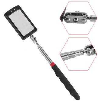 Vehicle Bottom Led Telescopic Nonslip Inner Wall Inspection Mirror Dual Ball Joint 360 Degree Rotating Car Detection Tool