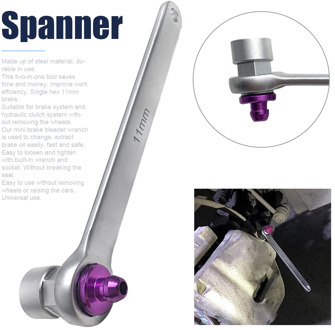Vehicle Repairing Manual Auto Metal Brake Bleeder Wrench For Truck Interior Universal Car Accessories Oil Drain Tool Spanner