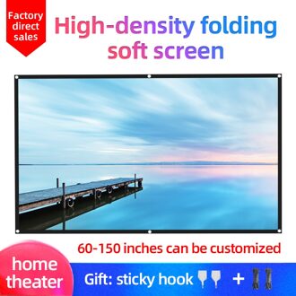 Veidadz 16:9 Hight-Dichtheid Draagbare Vouwen Sotf Screen Home Outdoor Ktv Kantoor 3d Hd Projectiescherm Projectiescherm 60 duim
