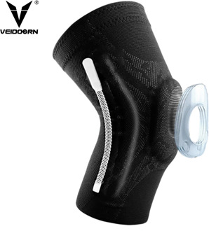Veidoorn 1 pcs Knee Patella Protector Brace Silicone Spring Knee Pad Basketball Running Compression Knee support Sleeve