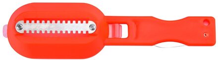 Veilig Duurzaam 1PC Vis Schaal Schraper Praktische Handige Tool Vis Schaal Remover Scaler Schraper Cleaner Keuken Tool Dunschiller rood