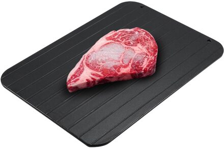 Veilig Snelle Ontdooien Lade Dooi Bevroren Voedsel Vlees Fruit Quick Aluminium Stalen Plaat Board Ontdooien Keuken Gadget Tool 35.5x20.5x0.3cm