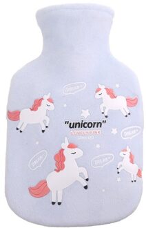 Veilig Verdikking Leuke Pluche Warm Water Zak Dikke Pluis Winter Warmer Hand Fles Warmer Hand Warming Rubber Zak lucht blauw