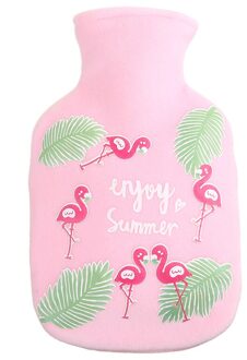 Veilig Verdikking Leuke Pluche Warm Water Zak Dikke Pluis Winter Warmer Hand Fles Warmer Hand Warming Rubber Zak roze