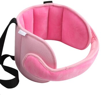 Veiligheid Auto Seat Hoofd Ondersteuning Slaap Kussen Kinderen Hals Wandelwagen Zacht Kussen Reizen Slapen Band B99 Roze