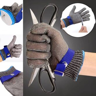 Veiligheid Cut Proof Steekwerende Rvs Handschoenen Hoge Sterkte Film Polyethyleen Metal Mesh Slager S/M/L/Xl