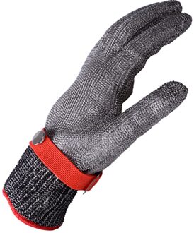 Veiligheid Cut Proof Steekwerende Rvs Handschoenen S/M/L/Xl Hoge Sterkte Film Polyethyleen Huishouden metal Mesh Slager D04 L / A