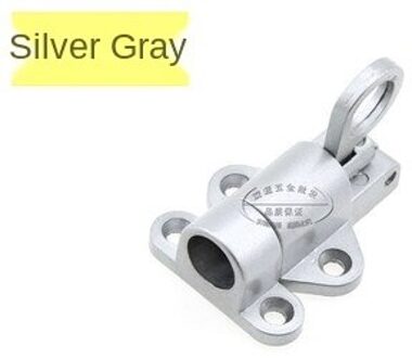 Veiligheid Deur Poort Klink Aluminium Pull Ring Voorjaar Bounce Venster Bout Zelfsluitende Hasp Sliding Lock Venster Deur Hardware Zilver