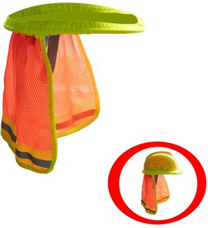 Veiligheid Harde Hoed Geel Hals Shield Helm Zonnescherm Reflecterende Streep Harde hoed ademend zonnescherm hoed elastische Z725