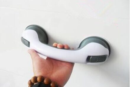 Veiligheid Leuning Bad Armsteun Antislip Badkamer Wc Grab Rail Bar Voor Ouderen Uitschakelen Kind Glazen Deur Raam Vacuüm handvat grijs