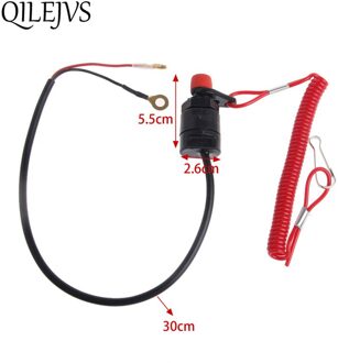 Veiligheid Tether Lanyard Motorcycle Universele Boot Buitenboordmotor Kill Stop Schakelaar