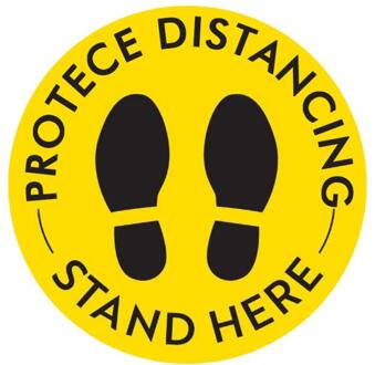 Veiligheid Vloer Teken Houden 6 Voeten Weg Veilige Afstand Protece Distantiëren Floor Decal Quotes Woorden Sticker 02