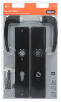 Veiligheidsbeslag Voor Deur 3417-ii - Aluminium Mat Zwart - Skg*** Kerntrekbeveiliging - Pc72mm