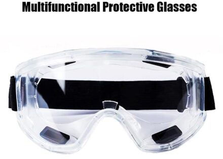 Veiligheidsbril Veiligheidsbril Oogbescherming Anti-Splash Transparante Lens Verstelbare Hoofd Riem Industriële Arbeid