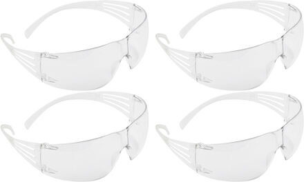 Veiligheidsbril/vuurwerkbril - 4x - kunststof - beschermbril voor volwassenen