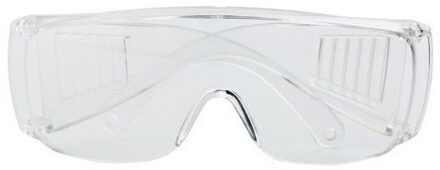 Veiligheidsbril/vuurwerkbril - kunststof - transparant - beschermbril voor volwassenen