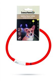 Veiligheidshalsband met USB rood 70cm