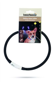 Veiligheidshalsband met USB zwart 70cm