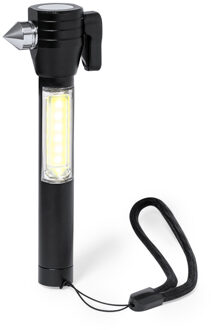 Veiligheidshamer met gordelsnijder - Design - zwart - noodhamer - incl zaklamp
