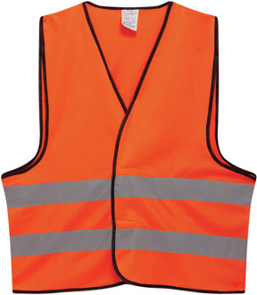 Veiligheidshesje - met Reflectie - Veiligheidsvest - Reflectievest - Veiligheidshesje - Oranje - One size