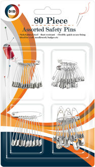 Veiligheidsspelden in 4 verschillende maten 80x stuks