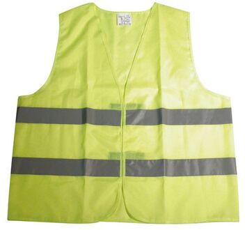 veiligheidsvest junior textiel reflectie geel one-size