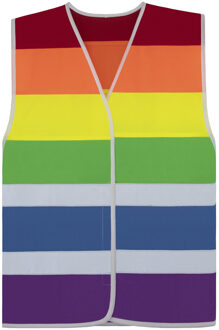 Veiligheidsvest Pride - regenboog kleuren - voor volwassenen - One size;;