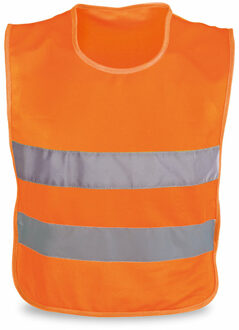 Veiligheidsvest - reflecterend - voor kinderen 3 tot 12 jaar - fluor oranje - Veiligheidshesje