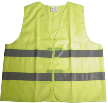 veiligheidsvest senior textiel reflectie geel one-size