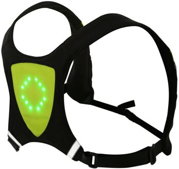Veiligheidswaarschuwing Vest Draadloze Afstandsbediening Led Light-Emitting Vest Verlichte Bag Fietsen Vest Rijden Vest geel