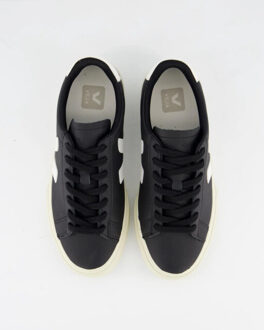 Veja Dames campo sneaker leer /wit - maat 38 Zwart