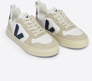 Veja Kinderschoenen V-10 leren veters in wit - maat EU 38.5 / UK 5.5