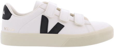 Veja Recife Leren Sneaker Wit/Zwart Veja , White , Dames - 37 1/2 Eu,41 Eu,38 1/2 Eu,40 Eu,38 EU