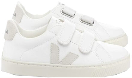 Veja Small Esplar Velcro Sneakers JR 31 Wit