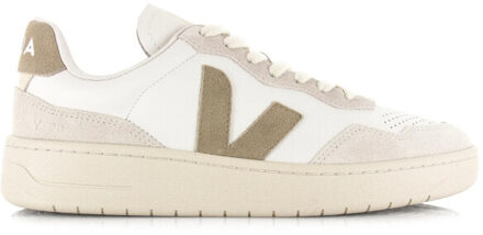 Veja V-90 o.t. leather white taupe lage sneakers unisex Wit - 39
