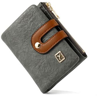 Vele Afdelingen Vrouwen Portefeuilles Zacht Leer Rits Portemonnee Dames Portemonnee Vrouwelijke Kaarthouder Kleine Portemonnee Slanke Portfel Carteira grijs