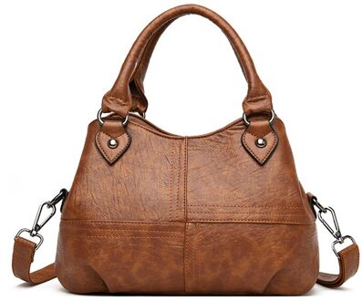Vele Pocket Retro Crossbody Schoudertas Voor Vrouwen Winter Handtas Vrouwelijke Zachte Gewassen Lederen Portemonnees En Handtassen Tassen Sac Een belangrijkste Geel