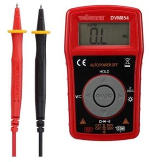 Velleman Digitale Multimeter - Automatische Bereikinstelling - Cat Iii 300 V / Cat Ii 500 V - 10 A- 2000 Counts - Met Data Hold-Functie En Achtergrondverlichting