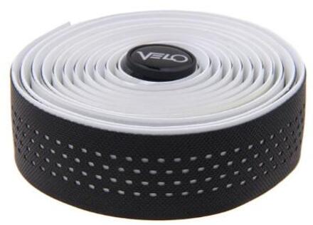 Velo-Carbon Fiber Fietsstuur Tape, Mountainbike Grips, Stopper Stuurlint + 1 Bar, mountain Riem zwart wit paar