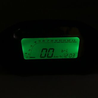 Velocimetro moto moto rcycle Snelheidsmeter Kleurrijke LCD Digitale Snelheidsmeter Kilometerteller Toerenteller W/Speed Sensor Universele groen